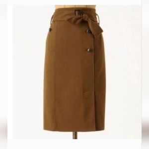Anthropologie Cartonnier Belted Trench Pencil Skirt Size 8